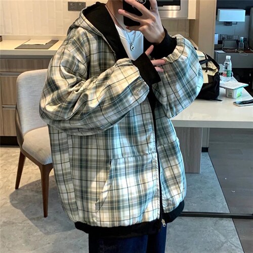 2023新款春秋季男双面穿卫衣连帽潮ins宽松休闲开衫外套W2447-P50，男装卫衣，星座512-2