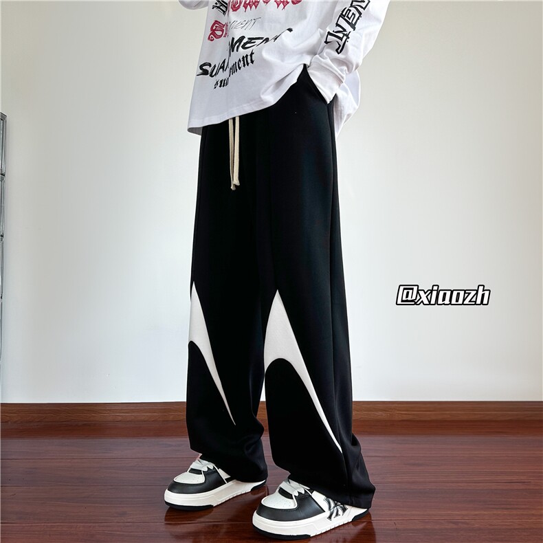 XZ616秋季新款华棉设计感撞色拼接休闲长裤TY1057特P40控78,男装休闲裤,星座512A（原616）