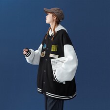 中性风2023秋季新款设计感港风情侣宽松棒球服夹克G84p65控78，男装夹克，A247A