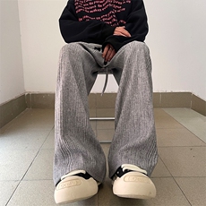 01秋冬季新款条纹阔腿休闲裤褶皱感设计阔腿裤XZ211-1-K2363-P55，男装休闲裤，星座211-1