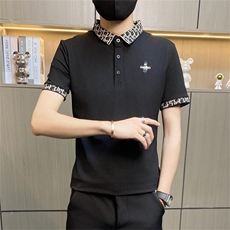 PL039-P40夏季刺绣T恤男短袖POLO衫潮牌ins半袖潮流休闲百搭，男装Polo衫，电商D310B