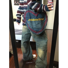 牛仔布运动复古水洗长裤牛仔裤高街vibe春秋多口袋潮中腰N610，男装牛仔裤，星座1116A（原606A-3）