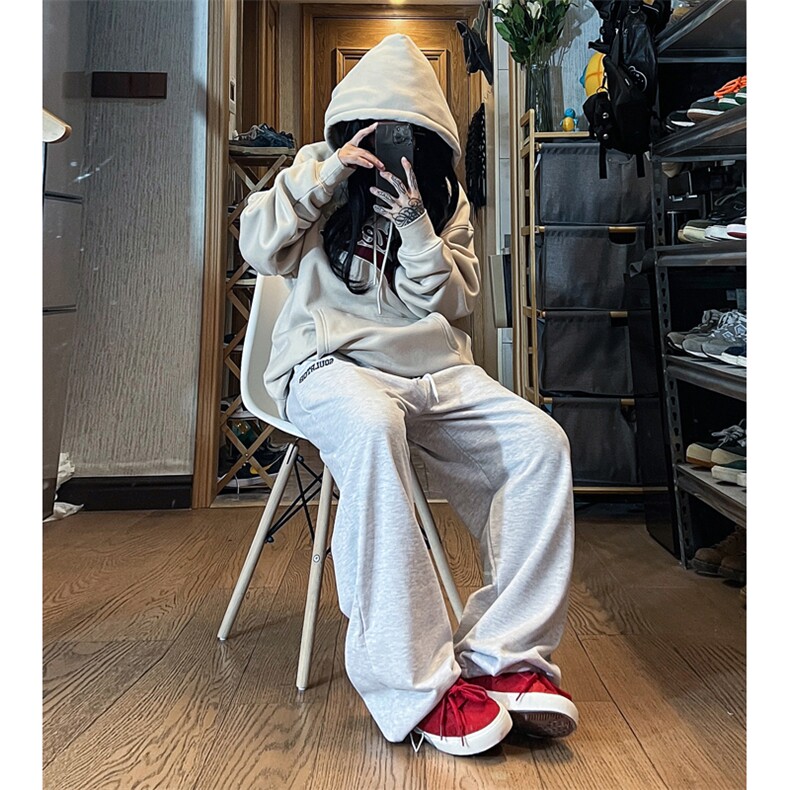 秋款男卫裤字母印花系带中性风抽绳束脚休闲长裤WK10P35,男装休闲裤,星座1013-1