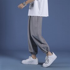 运动裤男夏季冰丝速干九分裤宽松束脚休闲凉裤  K680-特批35图片