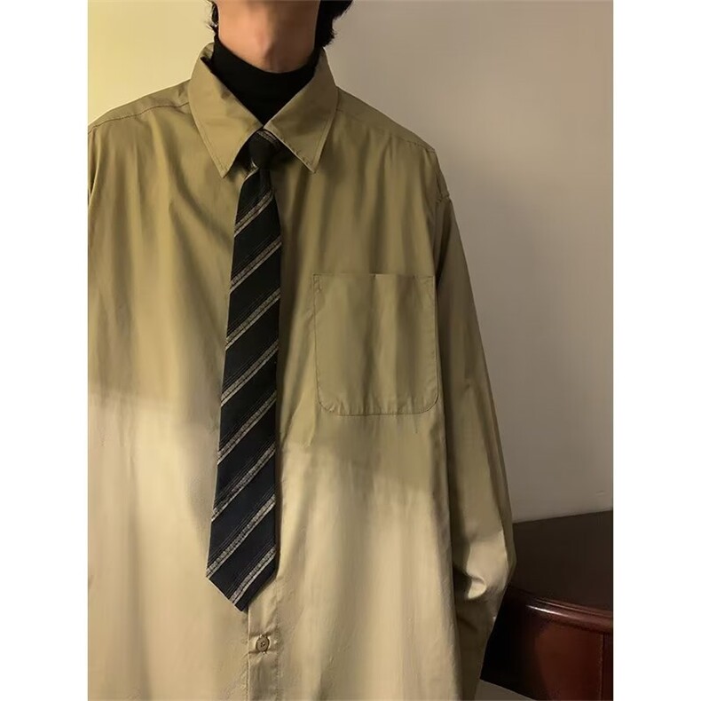 衬衫男潮2023新款潮牌高级感制服上衣男生长袖休闲衬衣CS315P30,男装衬衫,星座1116-2