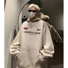 抖音得物供货提供视频秋冬重磅美式麂皮绒连帽卫衣JLM34，男装卫衣，电商A486