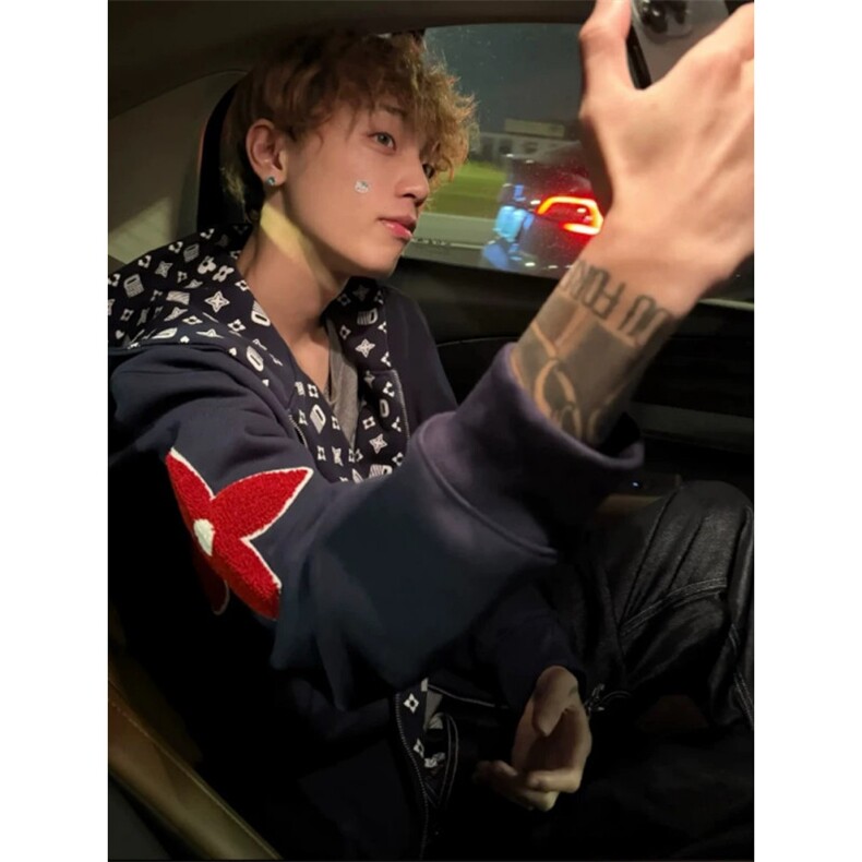 美式潮牌原版刺绣开衫卫衣ZW0141-P60加绒P65,男装卫衣,星座313A(原308A-2)