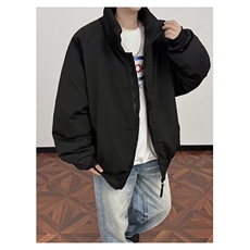 慵懒日系美式复古加绒加厚立领工装棉服男女冬季潮牌情侣保暖棉衣，男装棉衣，星座1013-1