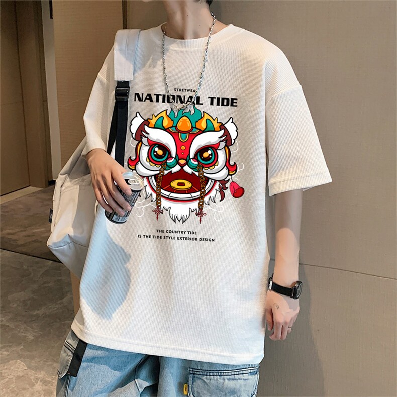 ！2022夏季男士华夫格短袖风中性半袖体恤TXH222P25,男装T恤,电商B220