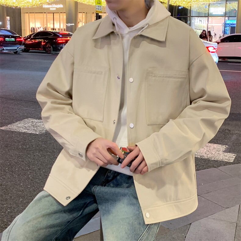 美式复古飞行员外套工装拼色设计感翻领夹克衫A406JK3519特P85,男装夹克,星座309（原A406）