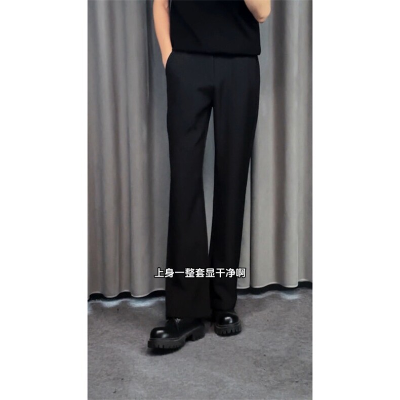 （量大价优)~春季褶皱垂感显瘦西装休闲微喇长裤K06003P45,男装休闲裤,星座1004（原星座815-3）
