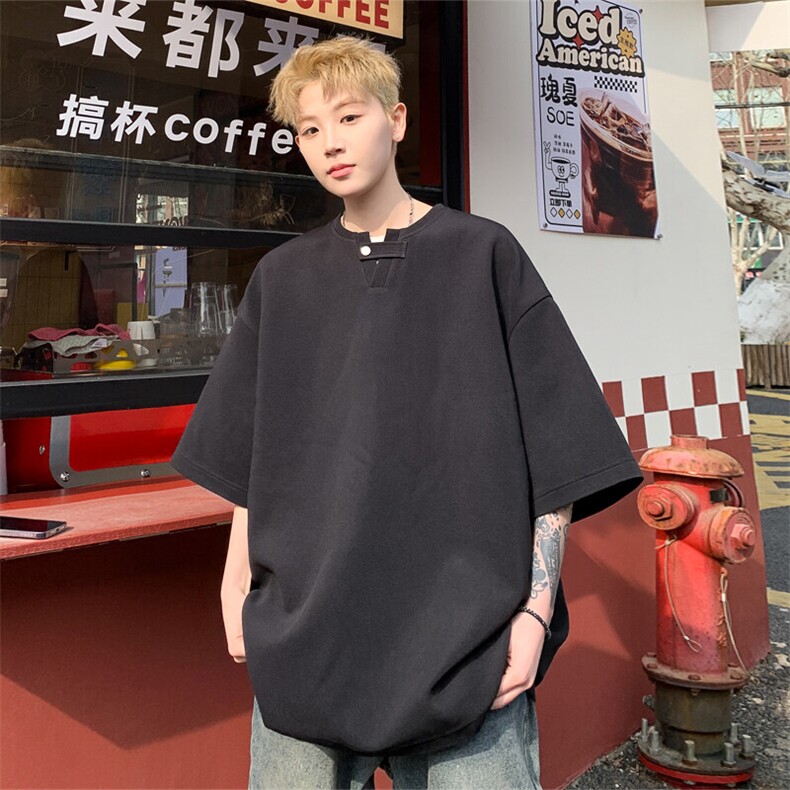 2025夏季新款港风摆拍大码美式高街T恤M-5XHT25295-特P25,男装T恤,电商A022