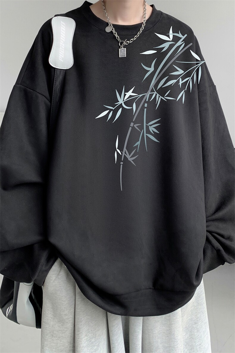 麂皮绒卫衣男大码重磅长袖t恤男JW81393-P35,男装卫衣,电商A040