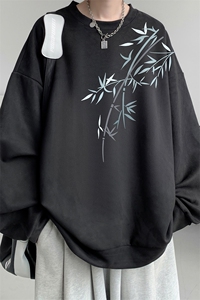 麂皮绒卫衣男大码重磅长袖t恤男 JW81393-P35图片