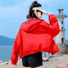 连帽防晒衣女夏2025新款时尚百搭宽松休闲轻薄透气防晒服开衫外套，女装防晒衣，可可小西
