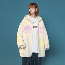 中性春季时尚美式街头字母开衫连帽卫衣TPH251特批无差价P60控98，男装卫衣，A247A