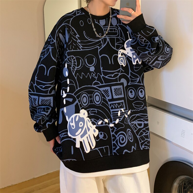 【新品】8818-P462026年春季新款圆领卫衣男休闲宽松百搭上衣,男装卫衣,星座1206-1（原A206-1）