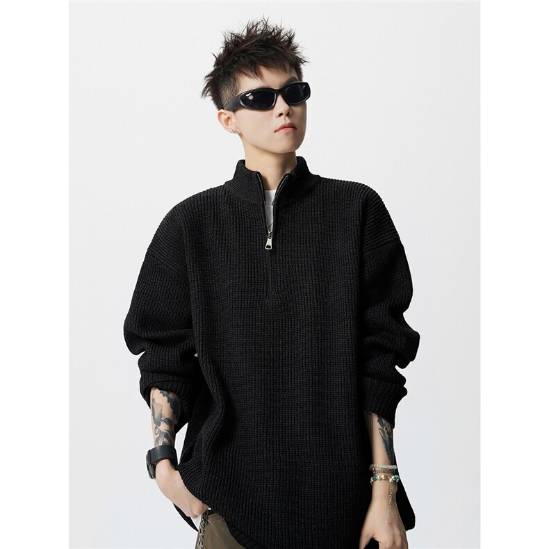 现货2W件长袖时尚休闲男装半拉链毛衣XZ608-TM2144-特P45,男装针织衫/毛衣,星座608(原A046)