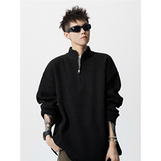 现货2W件长袖时尚休闲男装半拉链毛衣XZ608-TM2144-特P45，男装针织衫/毛衣，星座608(原A046)