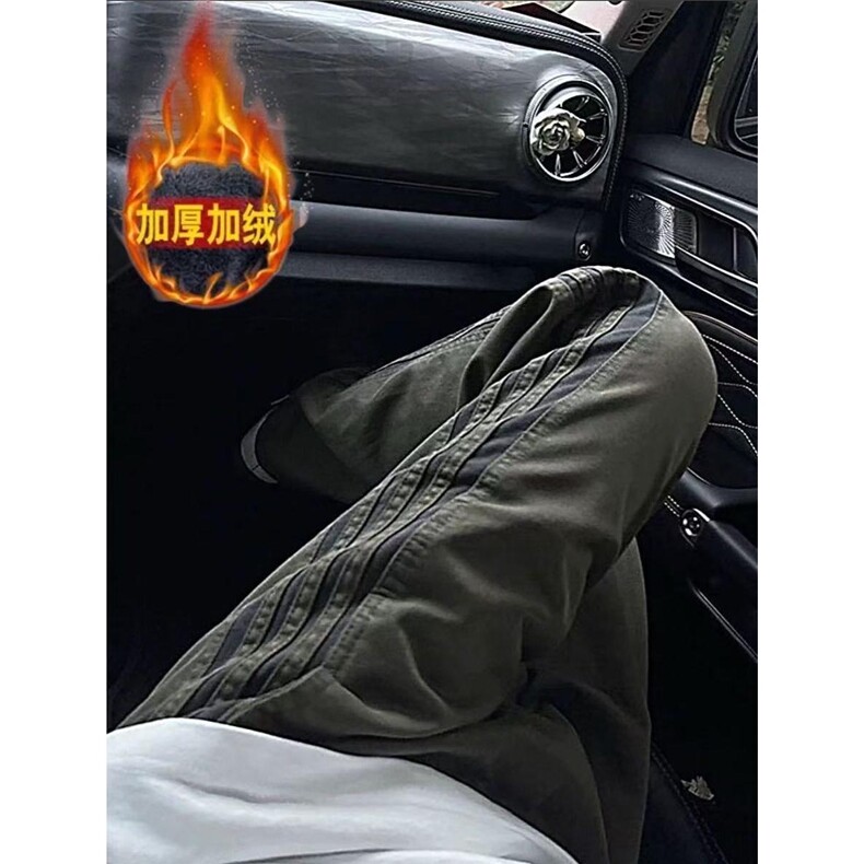 美式复古侧边条纹裤男潮牌复古直筒裤高街休闲裤XF001-P42,男装休闲裤,星座208-5