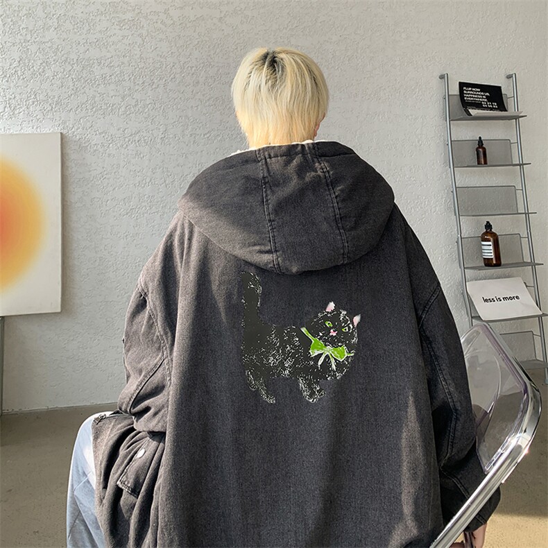 控价158牛仔棉衣男大码加绒羊羔绒牛仔棉服男棉袄NM53413-P140,男装棉衣,电商A040