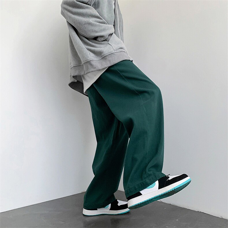 21秋季ins日系大码男士宽松阔腿休闲直筒哈伦裤子K05P75限98，男装休闲裤，电商A089-1