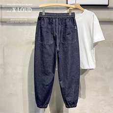 休闲潮港风宽松水洗宽松牛仔裤裤子228-1-1053-P60，男装牛仔裤，星座228-1