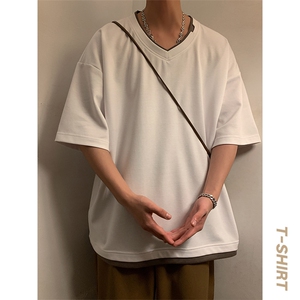 新款短袖男港风暖光夏季T恤休闲百搭假两件T恤男上衣TC3138-P30图片