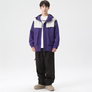 高品户外潮牌连帽夹克外套夹克男A168-ZCJK23-TP75大码5XL以上P80图片