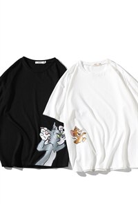 2021夏季新白底风 面料：100%棉 印花短袖T恤T1058-P25图片