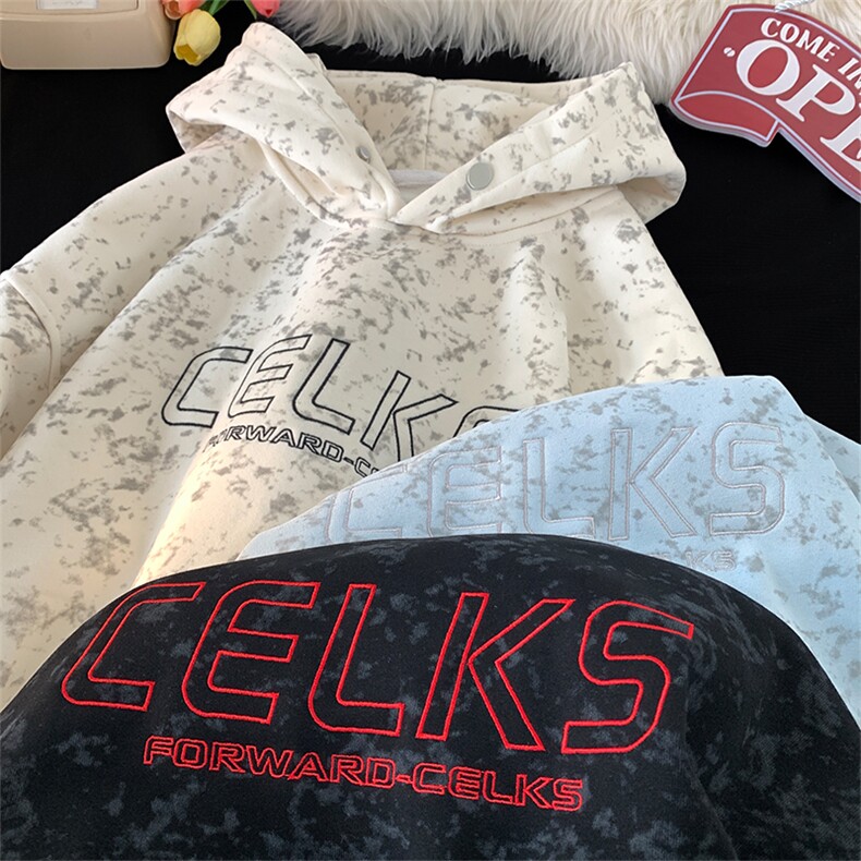 秋季扎染重磅420克连帽卫衣男B219A-ZL2501-P65加绒P70控98,男装卫衣,电商B219A