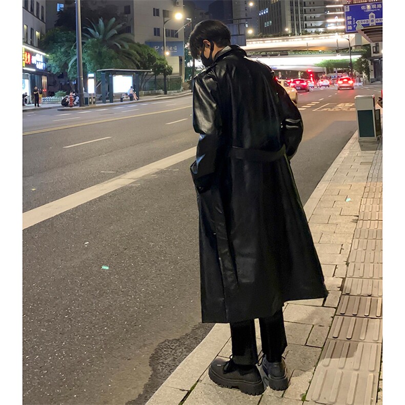 A1129P108控158-秋冬新款双排扣风衣男长款外套设计感高端上衣,男装风衣,电商B241