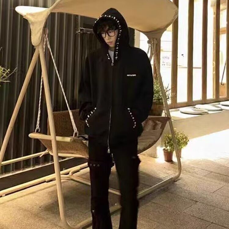J609-P49美式复古街头星星设计男女秋季小众高级感外套,女装短外套,电商B323A