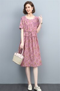 时尚碎花系带连衣裙 优雅显瘦 气质女神必备 甜美清新图片