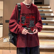 抖音得物供货量大从优可提供视频美式长袖T恤CT813特P25，男装T恤，电商A486-1