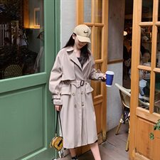 现货数据好主推高品质加厚气质大牌风衣8218-6868-P130控188，女装风衣，卡莱