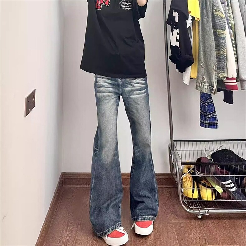 美式复古牛仔裤闪电纹直筒弯刀微喇裤513ACK2645P43,男装牛仔裤,星座513A