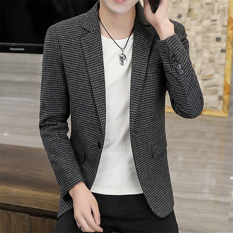 XZ8596P85新款男士西服小西装韩版时尚格子休闲西服外套西装男,男装西服,星座510A-2