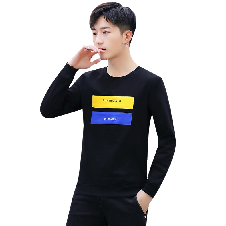 家乐7002春季小衫新款潮流男士t恤男长袖卫衣韩版帅气打底衫,男装T恤,电商D310（原电商305）