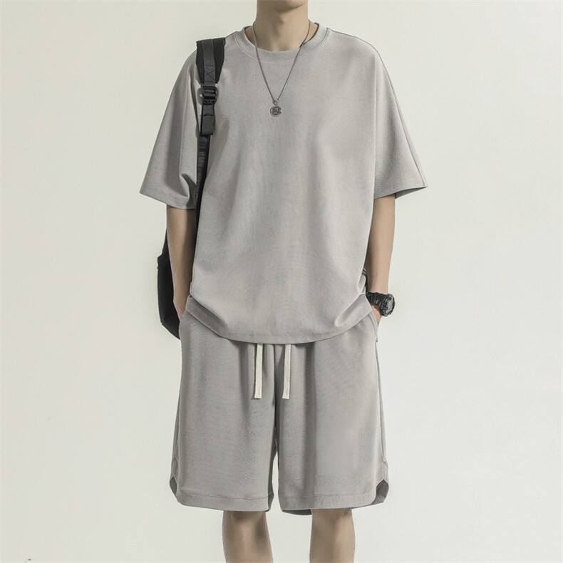 休闲运动套装短袖短裤衣服一套搭配痞帅夏天高端帅气TZ10-特批-65,男装休闲套装,星座718