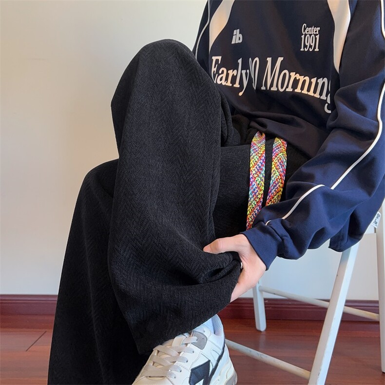 数据款2025麦穂纹直筒裤子*CK2584*P38控68（低于直接）,男装休闲裤,星座511-1