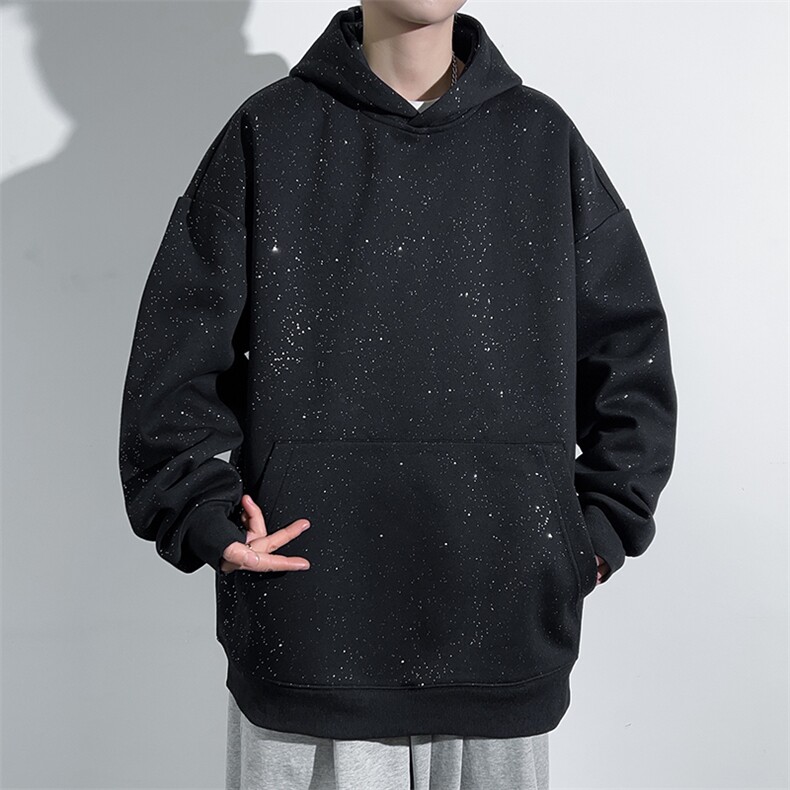 2025春季港风光影新款满天星碎钻连帽卫衣VE55146-P50,男装卫衣,星座717