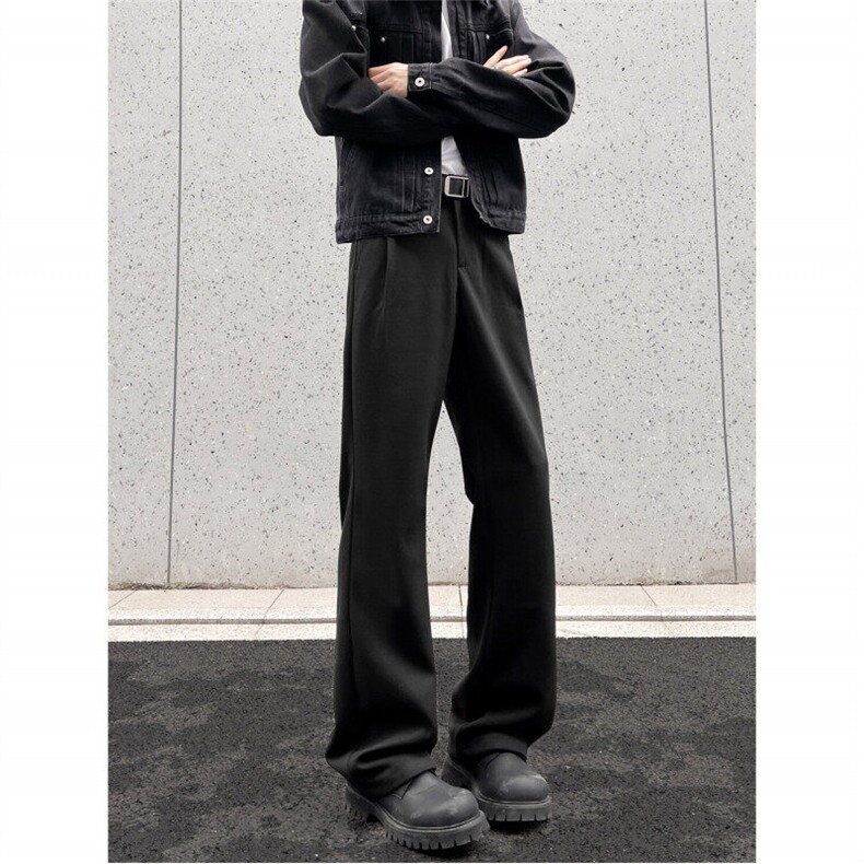 cleanfit直筒西裤男春秋季潮牌宽松冰丝速干垂感显瘦阔腿休闲裤子，男装西裤，电商A061