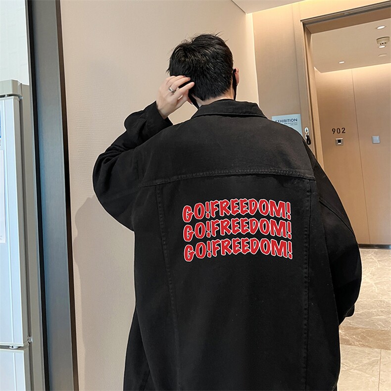 牛仔夹克男大码牛仔外套男茄克NJ77338-P60加绒款-P75,男装夹克,电商A040