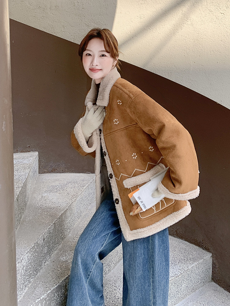 【新款现货】2025手工绣花皮毛外套,女装皮草,浙宝192（原082）