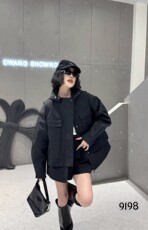 2025时尚百搭双层假两件工装外套，女装短外套，湘姗
