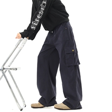 美式高街多口袋工装裤男女宽松休闲水洗长裤02XZ211-1-k2572-p65，男装工装外套，星座211-1