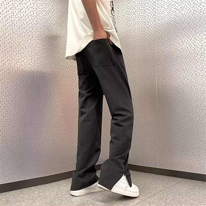 男春季休闲时尚潮流包边半松紧垂感开叉西裤BK350-P38,男装休闲裤,星座1109-3
