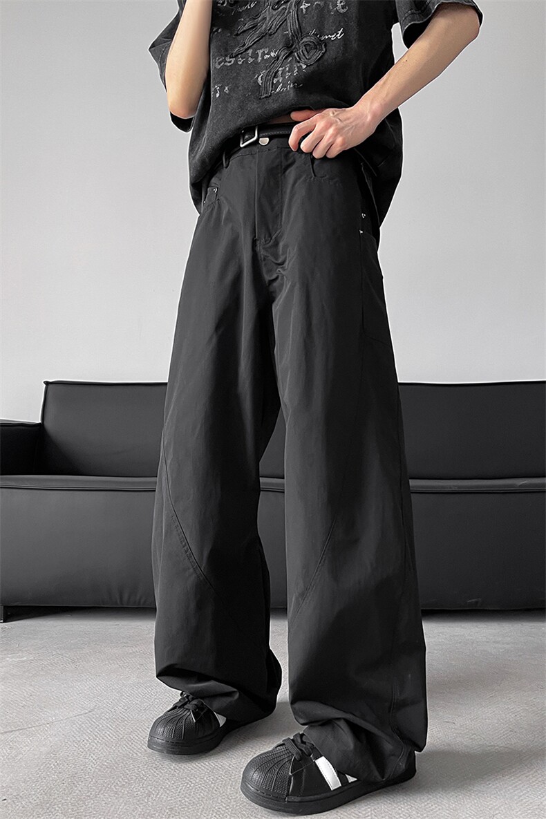 8XL-M大码休闲裤男高街ins休闲长裤弯刀裤美式vibe微喇裤K972TP45,男装休闲裤,电商D206-1