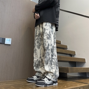 美式扎染直筒休闲裤加绒保暖百搭阔腿裤*CK49*P30加绒35控68图片